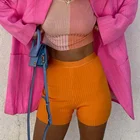 Шорты женские тонкие для фитнеса, повседневные Модные байкерские шорты с завышенной талией, облегающие брюки до колен, черные велосипедные шорты, уличная одежда, на лето