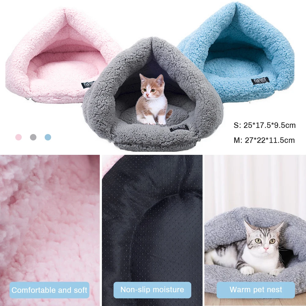 Кошка Кровать Дом пещера кровать корзина дом Котенок Мягкая Уютная домашняя