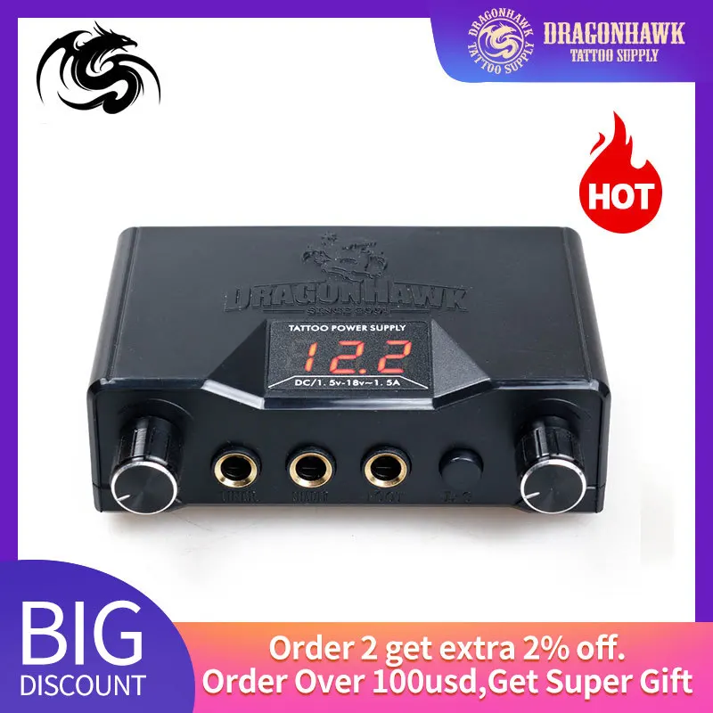Dragonhawk Lcd двойной татуировки пулемет источник питания P069