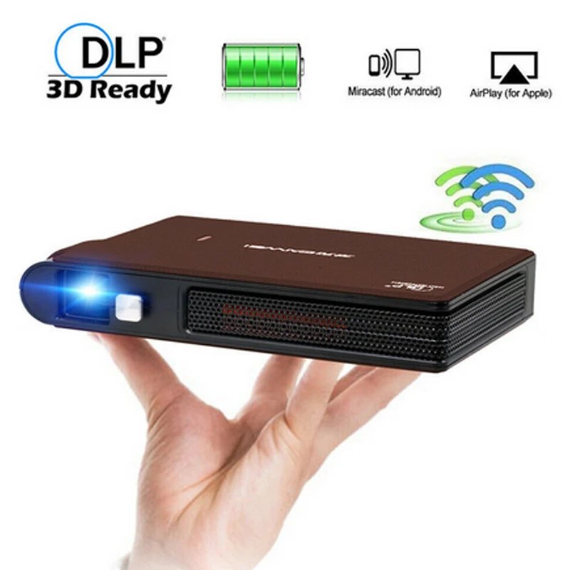 Светодиодный карманный мини проектор 4K DLP умный портативный домашний кинотеатр