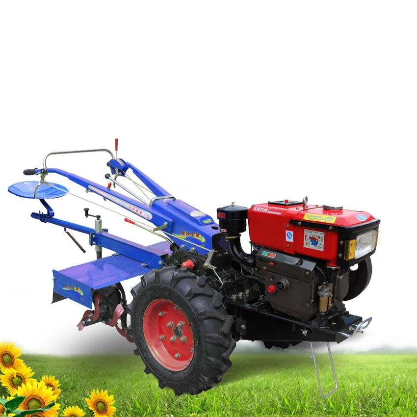 

12 Horsepower ZR195 Diesel Engine Shuhe Type Walking Tractor Rotary Tiller 101 Type Walking Tractor Plowing, Seeding,Ditching