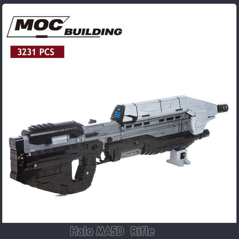 

Halo ma5d rifle building block assembly set model MOC building block interstellar military series DIY brick toy gift