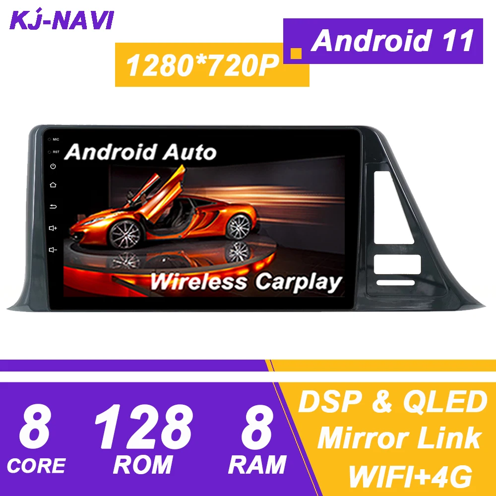 

Carplay Radio 6+128G WIFI 4G Android 11 Auto Bluetooth Navigation GPS DSP RDS For Toyota Reiz 2010-2021 C-HR low version