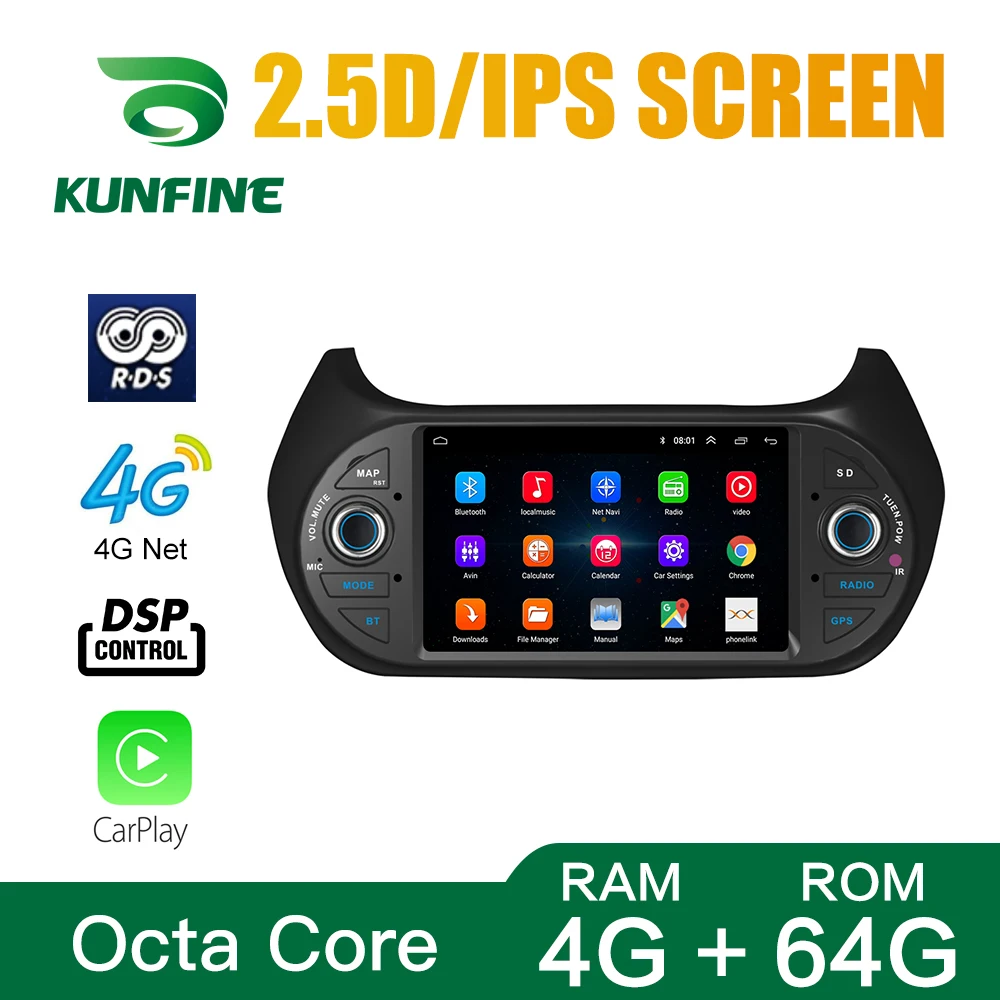 Автомобильный стерео для Fiat Fiorino 08 16 Android 10 0 Восьмиядерный 4 Гб RAM 64GM ROM