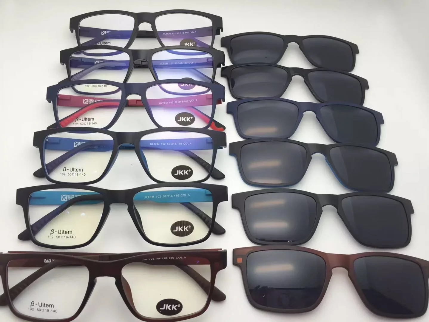 

Очки JKK Ultem 102 квадратные магнитные оправы для очков с зажимом один комплект очков для близорукости солнцезащитные очки