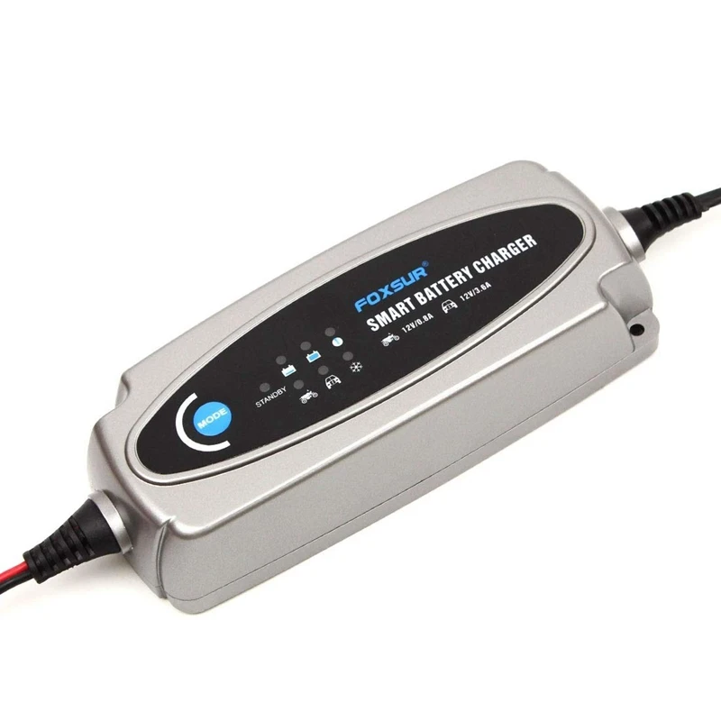 FOXSUR 12V 5 Stage полностью автоматическая умная батарея зарядное устройство для