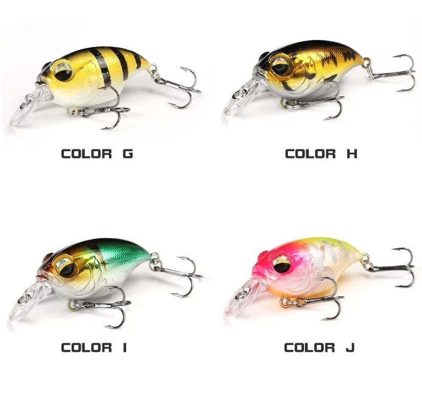 

New Crankbait Wobblers Lure 38mm/8g 48mm/11g High Quality Hooks 10 Different Colors Artificial Bait Hard Fishing Cranks