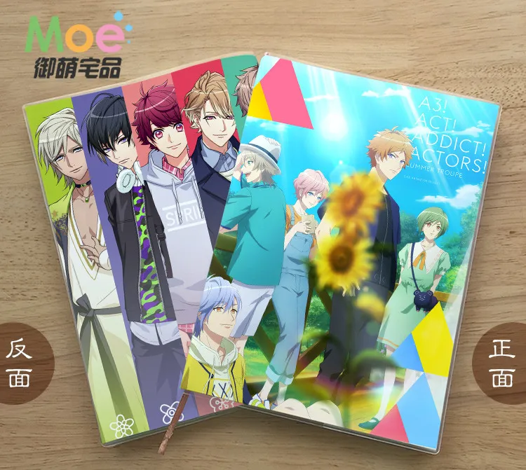

Anime A3! Figure Student Notebook Delicate Eye Protection Notepad 6858 Diary Memo Gift
