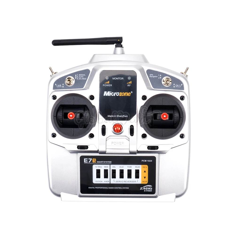 Передатчик контроллер MicroZone MC E7S E7V 2 4G 7CH с приемником E7 радиосистема Mc GPS для SU27