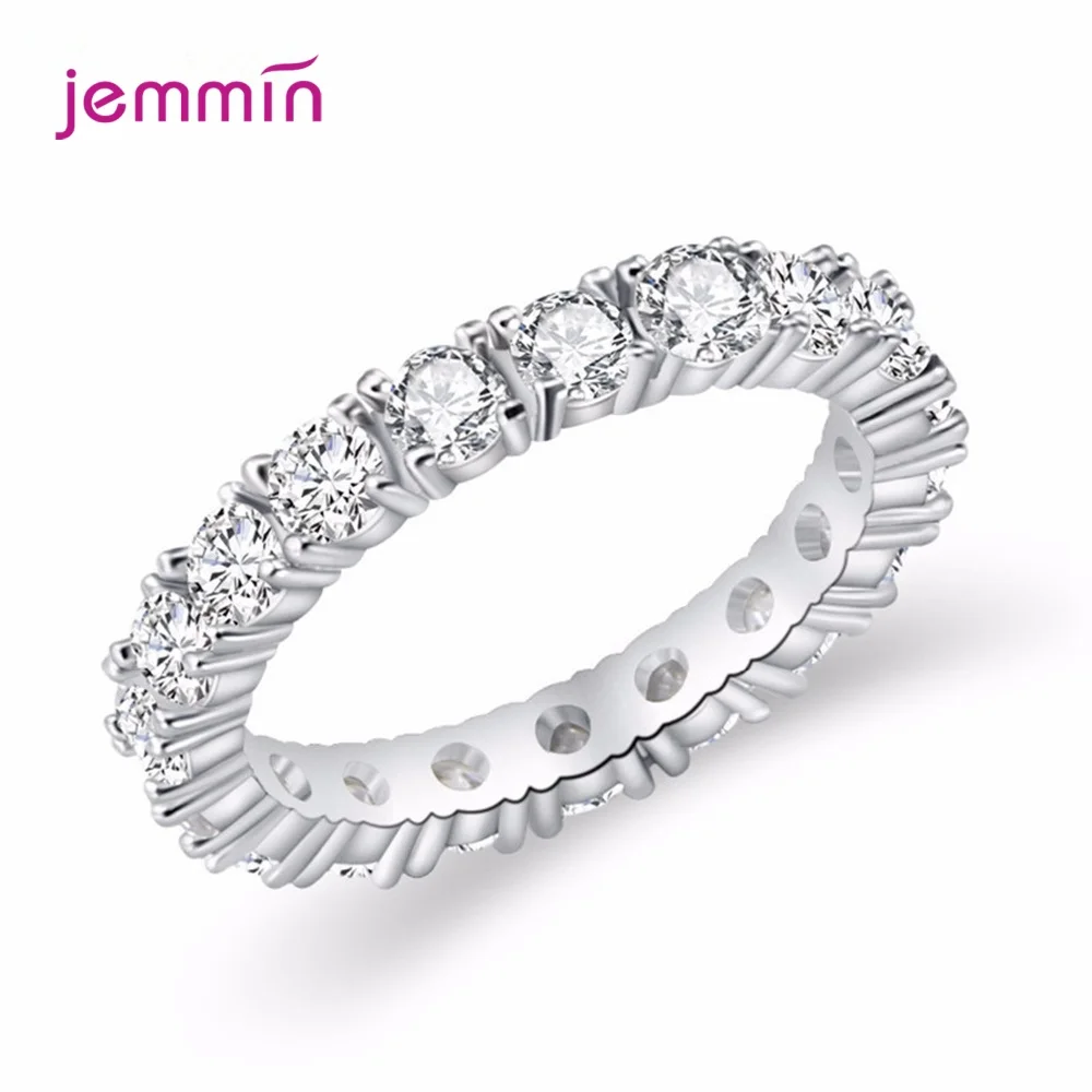 

Korean 925 Sterling Silver Rings For Women Simple 2021 Classic Clear Cubic Zircon Wedding Ring Female Jewelry Anillos Mujer