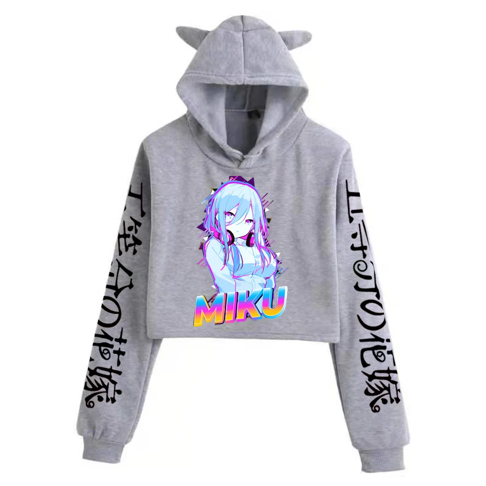 Толстовка с капюшоном в стиле Накано Мику стильный Повседневный свитшот уличном