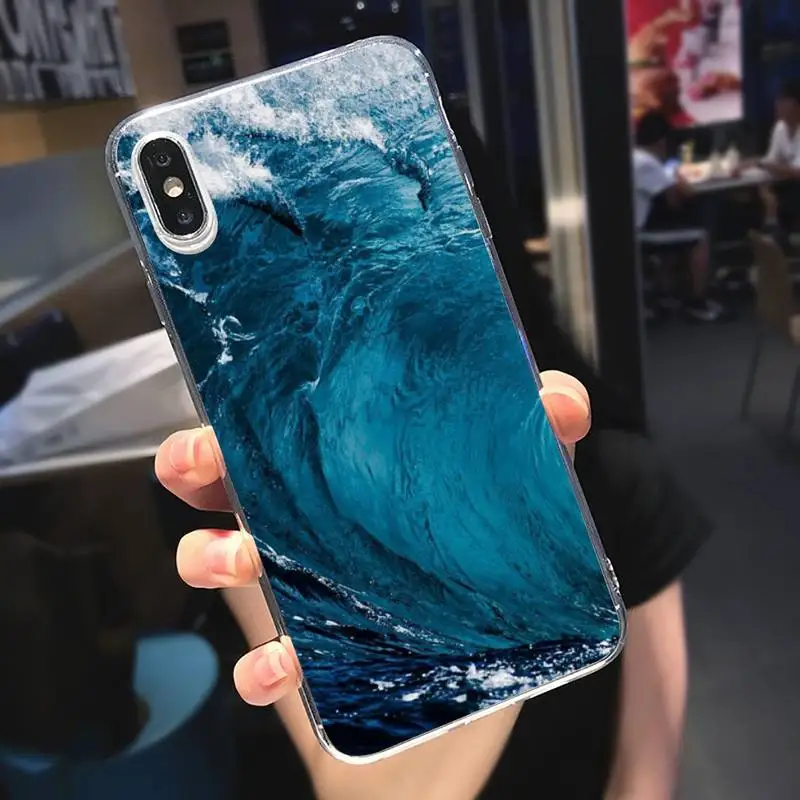 

Ocean Beach sea sunmmer Phone Case Transparent for iPhone 6 7 8 11 12 s mini pro X XS XR MAX Plus