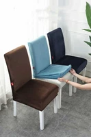 polyester elastic multicolor dining chair sliding cover modern removable anti dirty kitchen seat banquet hotel chair cover