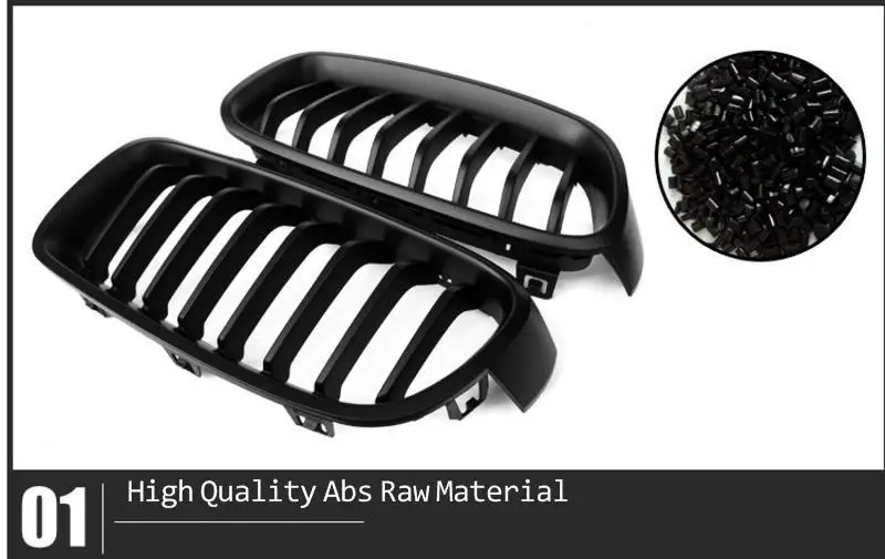 

Modified Racing Grills dual-line carbon fiber bright black matte black front air intake grille, Fit For BMW old X5 E70 X6 E71