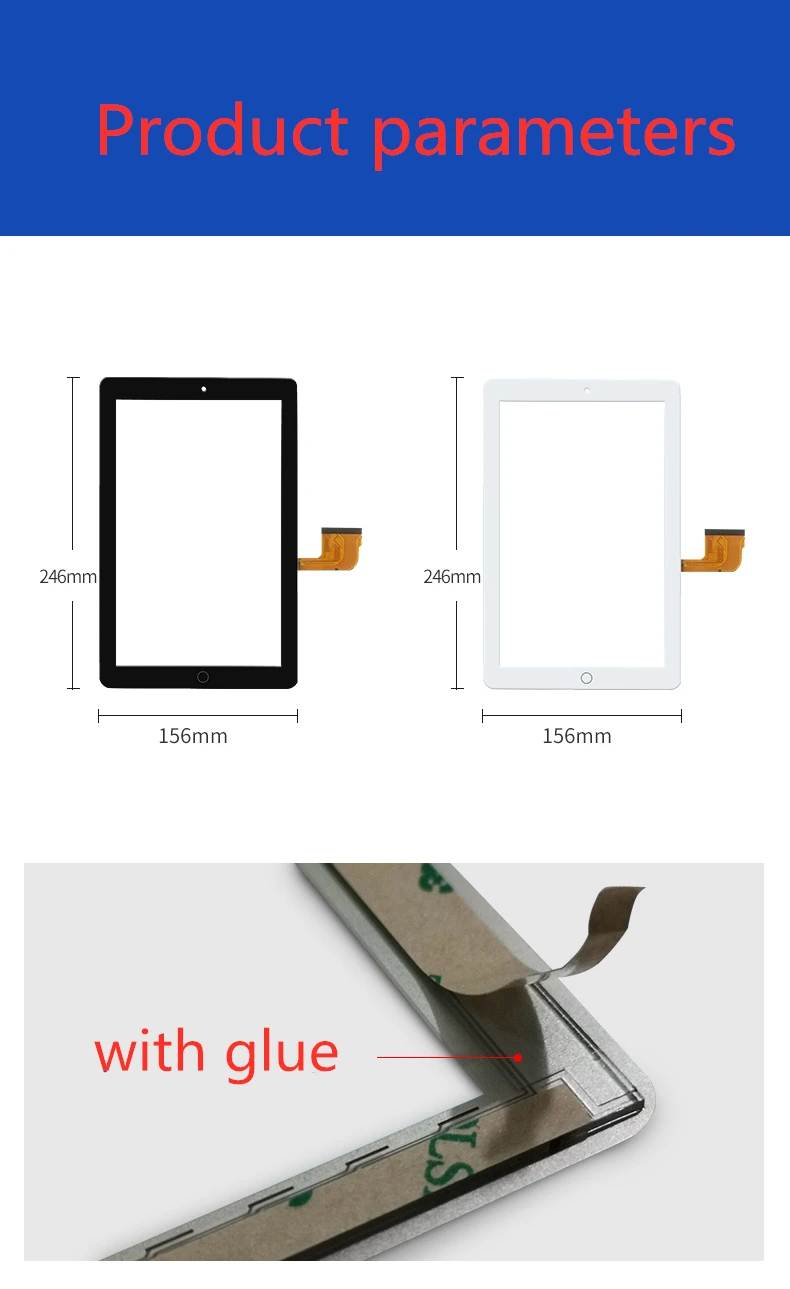 

10.1 inch touch screen P/N CX17-078-FPC Capacitive touch screen panel repair replacement parts