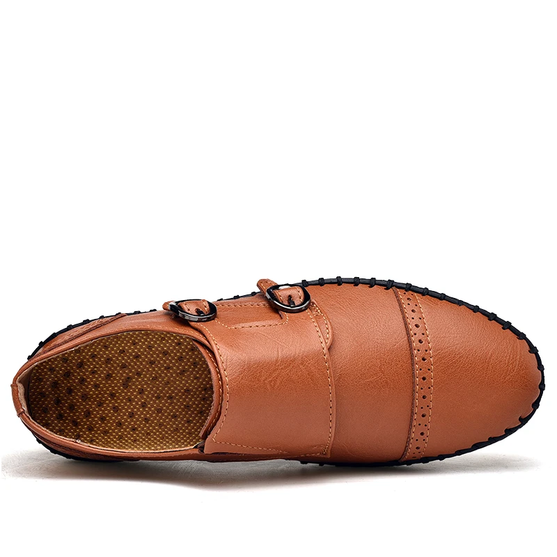 JUNJARM New Men Loafers Quality Leather Casual Shoes Comfortable Moccasins Autumn Outdoor Breathable Flats 48 | Обувь