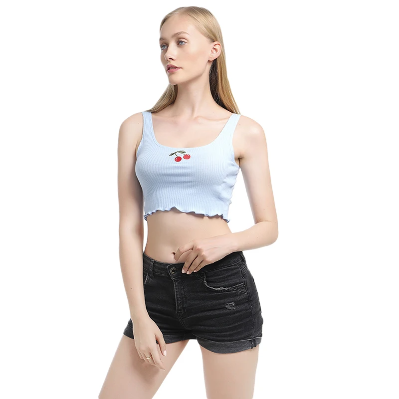 Женский сексуальный жилет маленький свежий вышитый яма летний квадратный