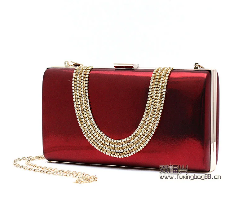 Женская вечерняя сумка роскошная черная/Серебристая Свадебная стразы со