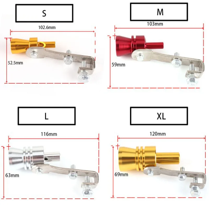 

Automobile modified turbo whistle exhaust pipe sound simulator tail throat whistle