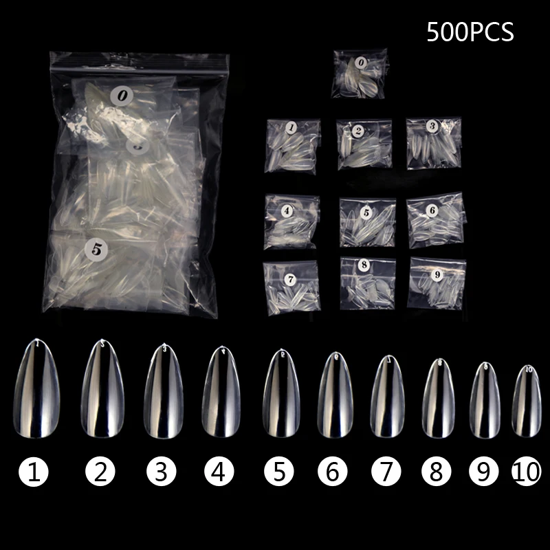 500 шт./пакет полного покрытия накладные ногати искусственные Пресс на большие