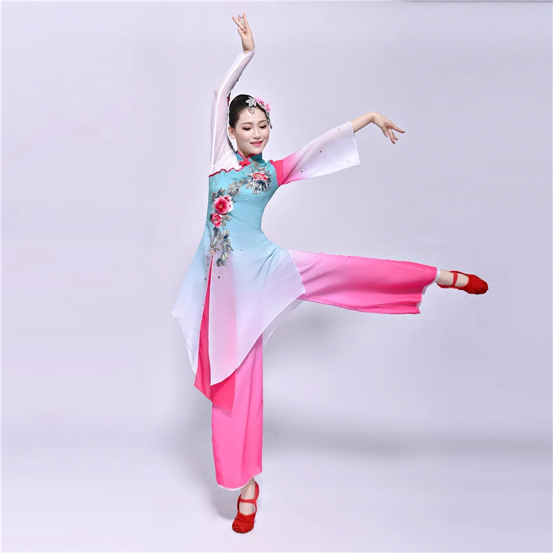

Chinese style classical hanfu dance costume female elegant national dance hmong performance traditional ancient costume