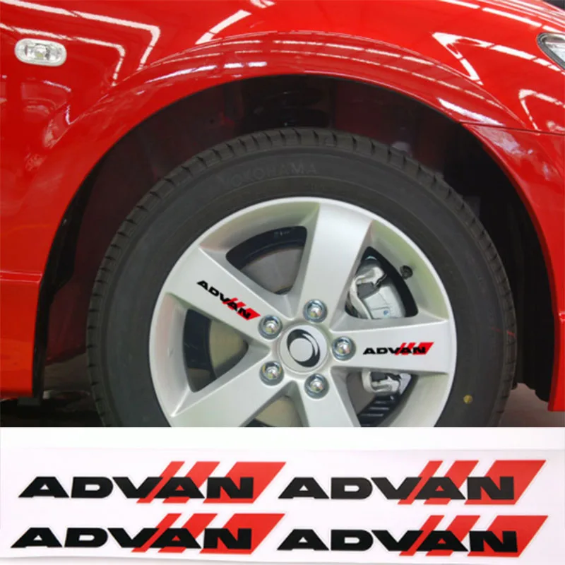 

4pcs Advan Racing Wheel Sticker Car Styling Rims Spoke Decoration Accessories