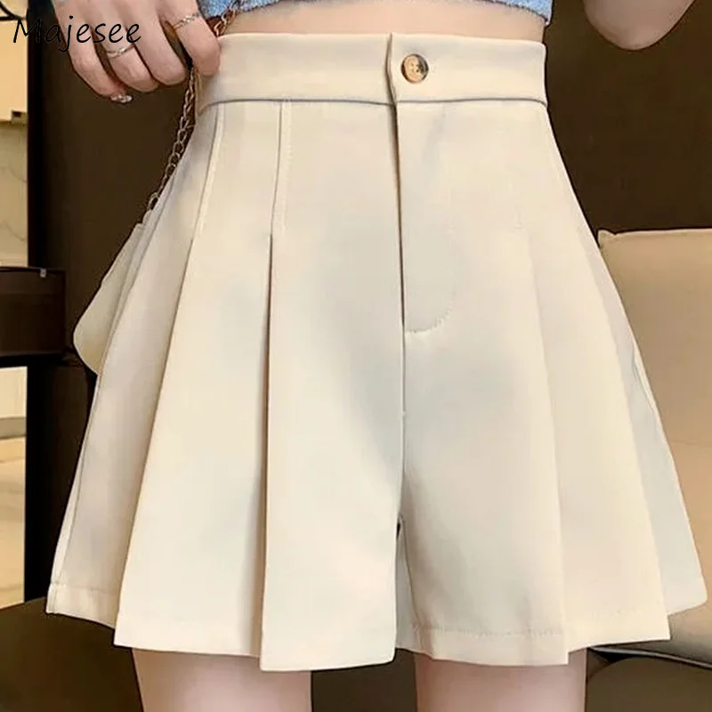 

High Waisted Shorts Women Simple Summer Fashion All-match Basic Daily Ladies Bottom Ulzzang 2021 Teens Street Style