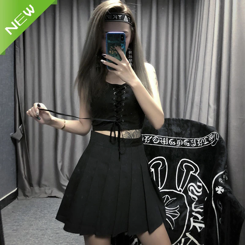

Casual Women Pleat Skirt Cosplay Anime JK Plaid Skirts Japan Style School Girl Uniforms Short Dress