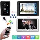 Видеодомофон с RFID-паролем и разблокировкой, 7-дюймовый ЖК-экран, Wi-Fi, беспроводной дверной звонок через приложение, дистанционное управление
