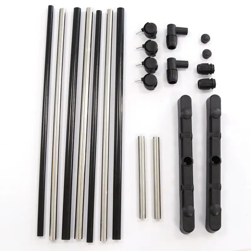 

1PCS Portable Mobile Single Clothes Rail Hanging Garment Rack Wheel Adjustable Height Home Outdoor Drying Rack HWC