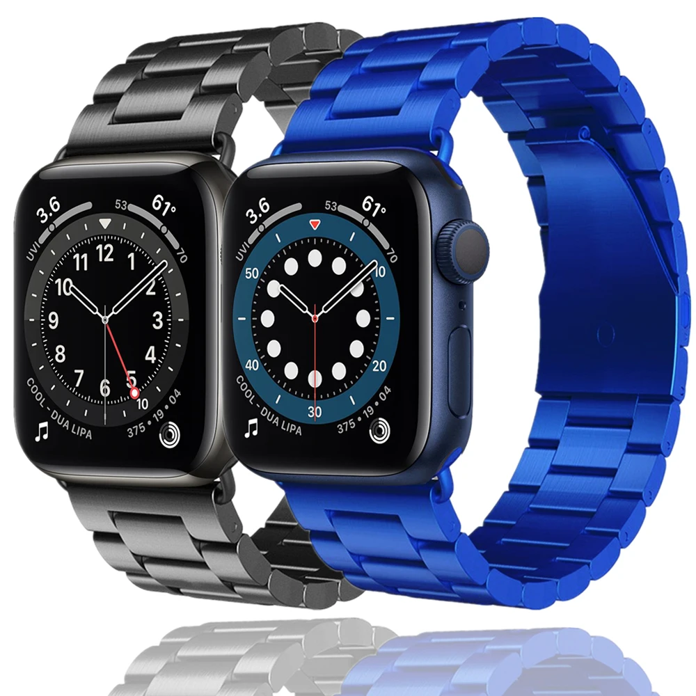 

For Apple Watch 6 SE Band 44mm 40mm Stainless Steel Strap For Iwatch Series 6 5 4 3 SE Bands 42mm 38mm Business Bracelet Correa