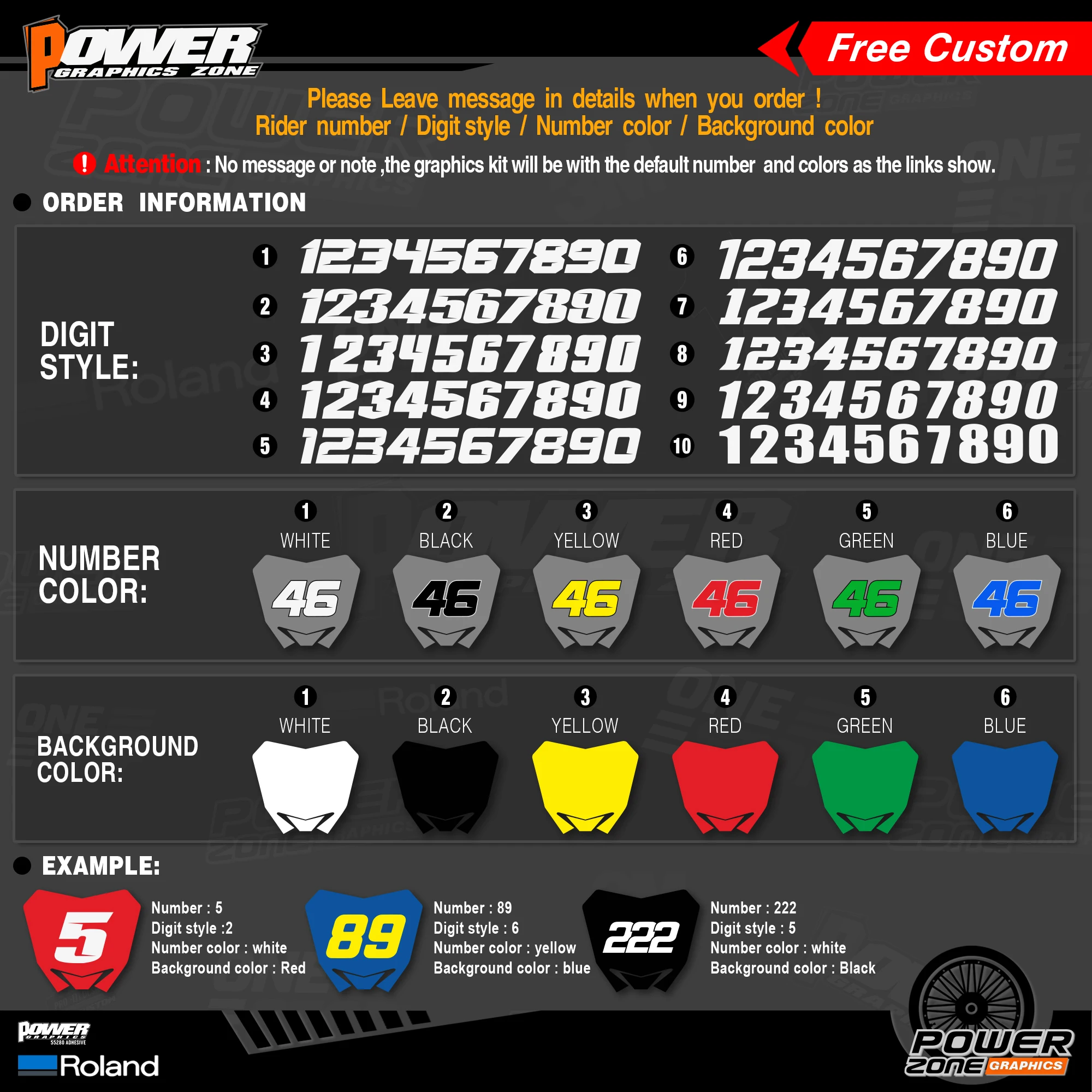 Набор наклеек PowerZone для KTM SX SXF MX 16-18 EXC XCW Enduro 17-19 125-500cc 83 | Автомобили и мотоциклы