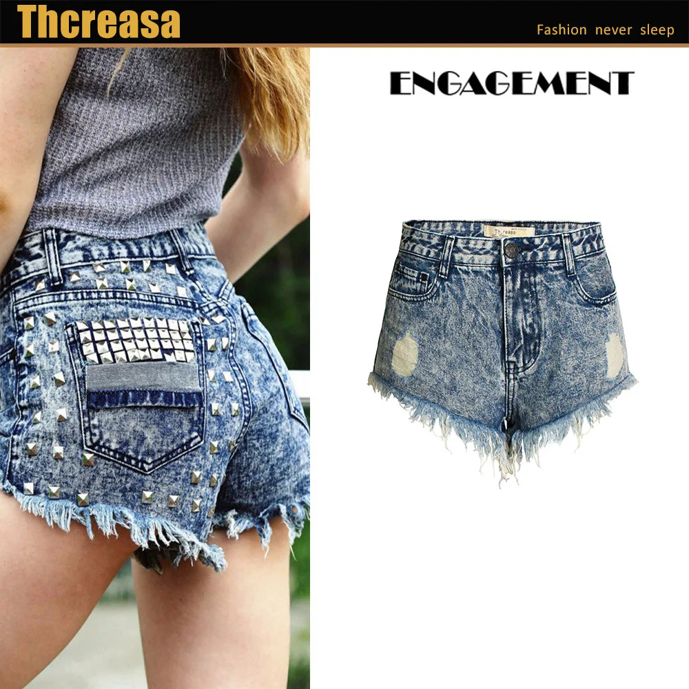 

ENGAGEMENT 2021 Trafaluc Za Women's ripped jeans loose shorts rivet hot pants pantalones cortos de mujer jean shorts za 2020