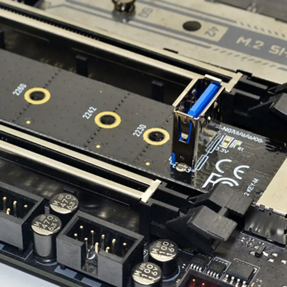 

M.2NGFF to PCI-E X16 Slot Adapter Card PCIE Riser Card NVME VGA Extension Cable 4Pin 6Pin SATA For Miner Mining Support Windows