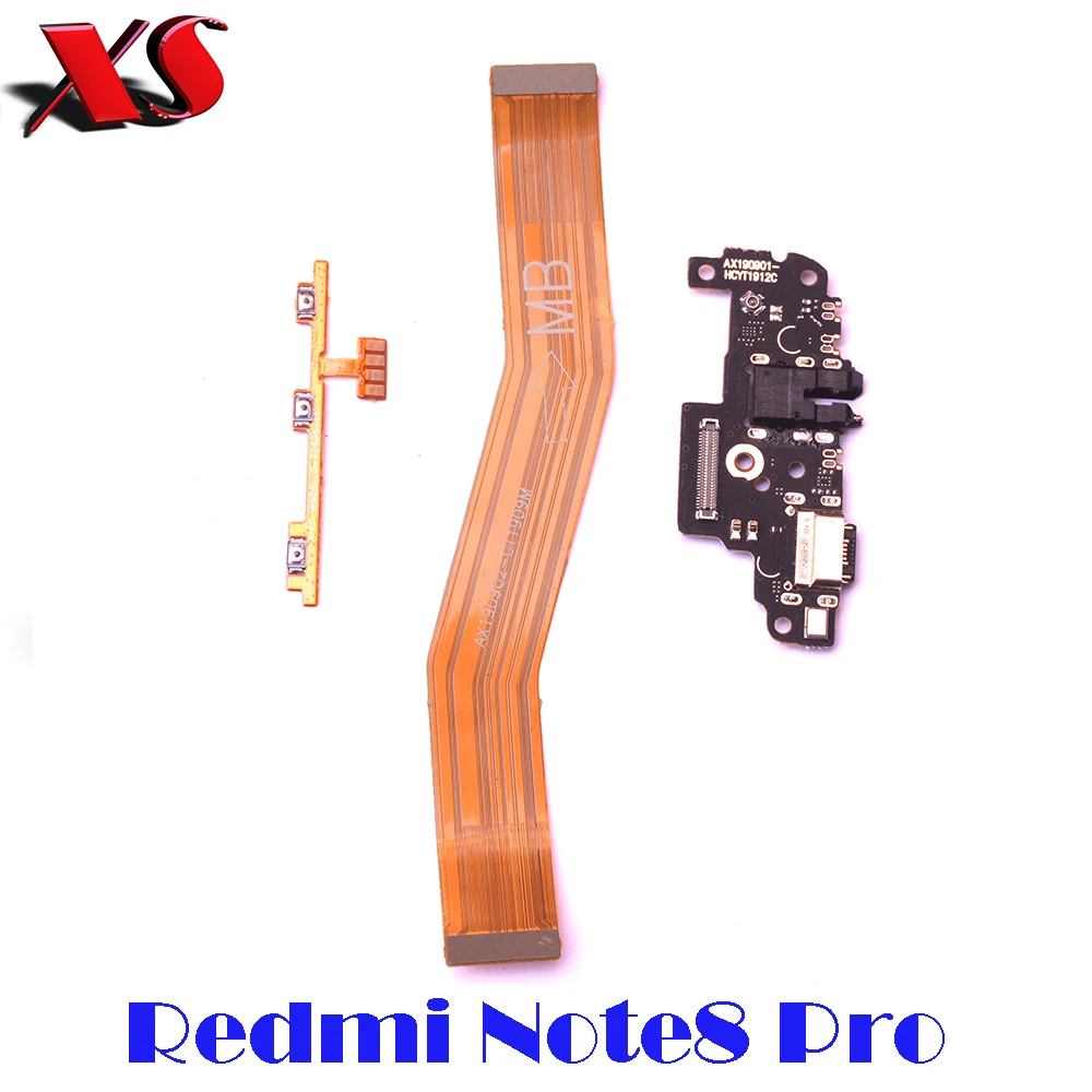 Для Redmi Note 8 Pro мощная Боковая кнопка громкости лента Главная материнская плата USB