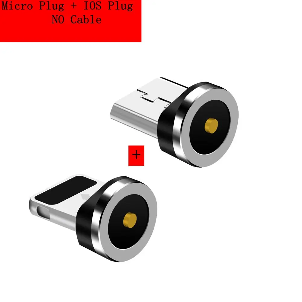 Круглый Магнитный кабель для подключения к сети Тип C Micro USB C 8 pin Вилки Быстрая Зарядка адаптер телефонный кабель Microusb Тип-C магнит Зарядное устройство штепсельной вилки - Тип штекера: 1