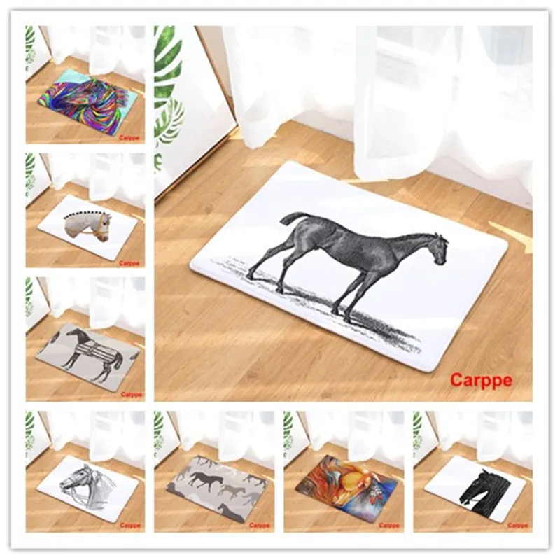 

Цветные напольные коврики с лошадью, нескользящий ковер для гостиной, спальни, кухни, ванной, коврики для приветствия, коврики для входной д...
