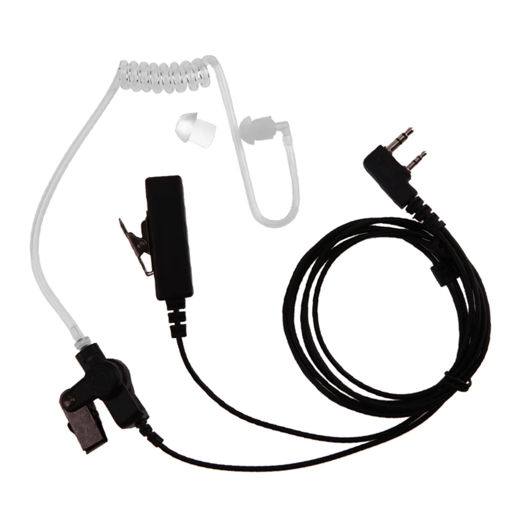 

2 Pin Practical Covert Acoustic Tube Earpiece Headset Mic For Baofeng Kenwood UV-5R Radiation-Proof Earphones Accessories