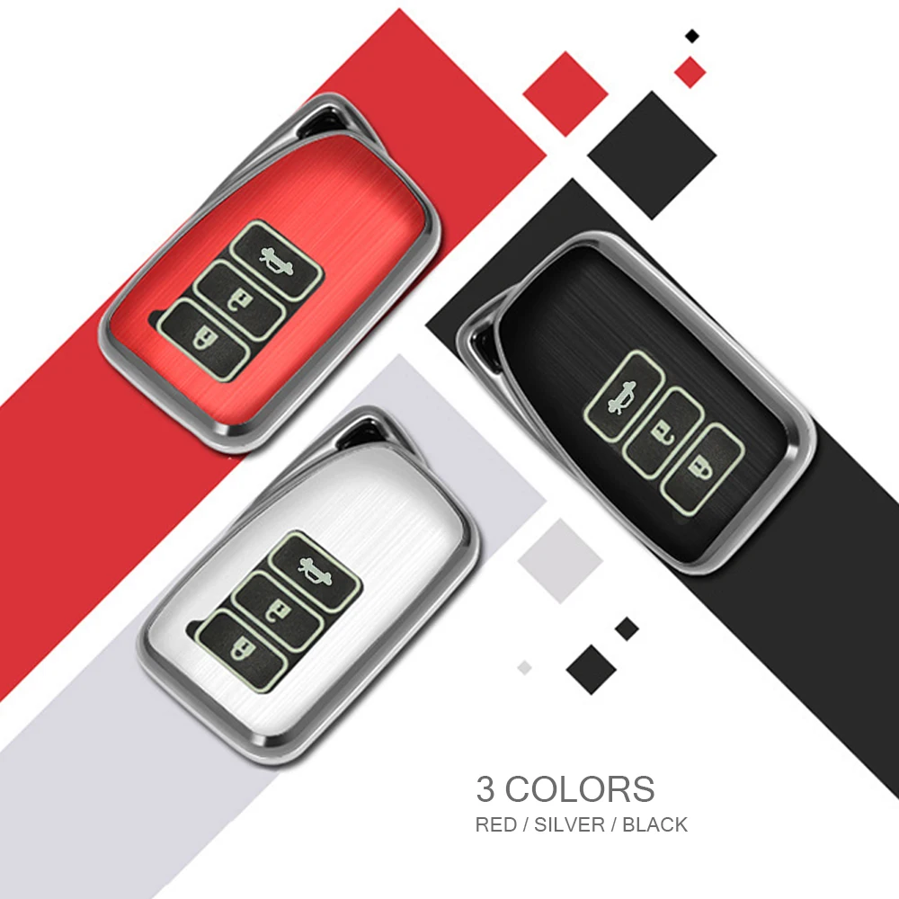 

Aluminum Alloy Car Key Case For Lexus RX270 NX200 3 Buttons Smart Remote Control Fob Cover Keychain Protector Car Accessories