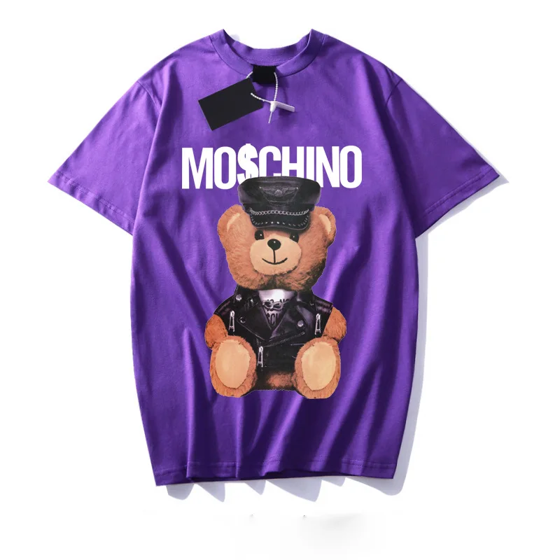 

Large Size Bear Printed T-Shirt Class Clothes Customized Men's and Women's Same