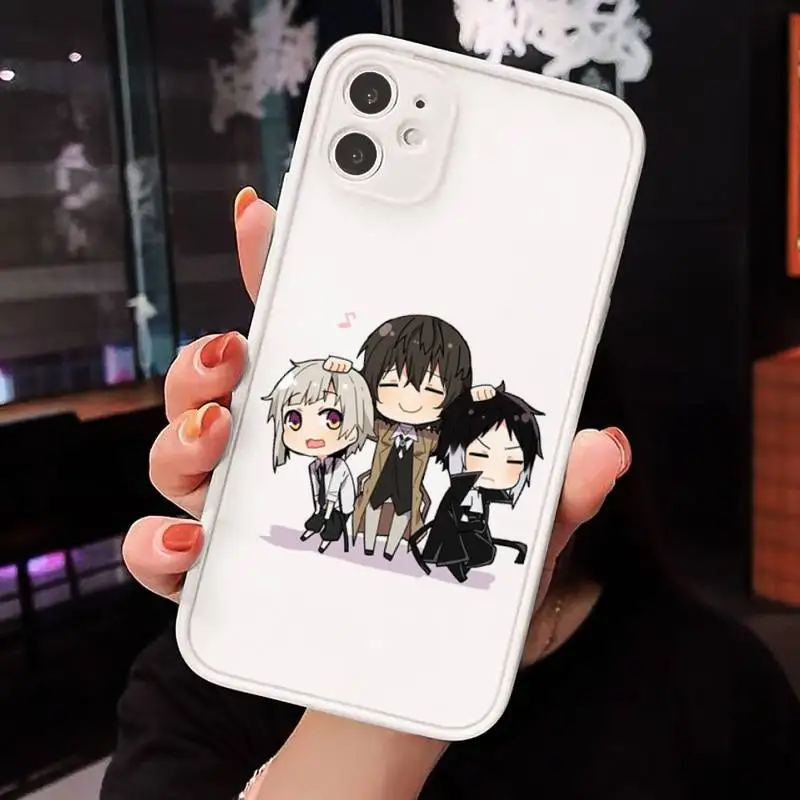 

Bungo Stray Dogs anime Phone Cases matte transparent For iphone 7 8 11 12 plus mini x xs xr pro max luxury brand cover
