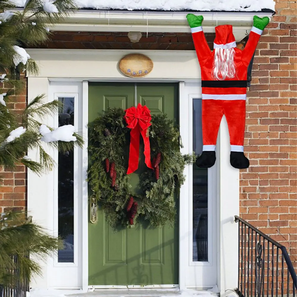 

Outdoor Indoor Santa Claus Door Wall Decoration Climbing Ladder Christmas Clothing Santa Claus Climb the wall