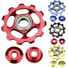 2 шт. сверхлегкий MTB 11T, руль для шоссейного велосипеда велосипедный задний переключатель Алюминий сплав велосипед Подшипник опорное колесо Задний переключатель Шкивы