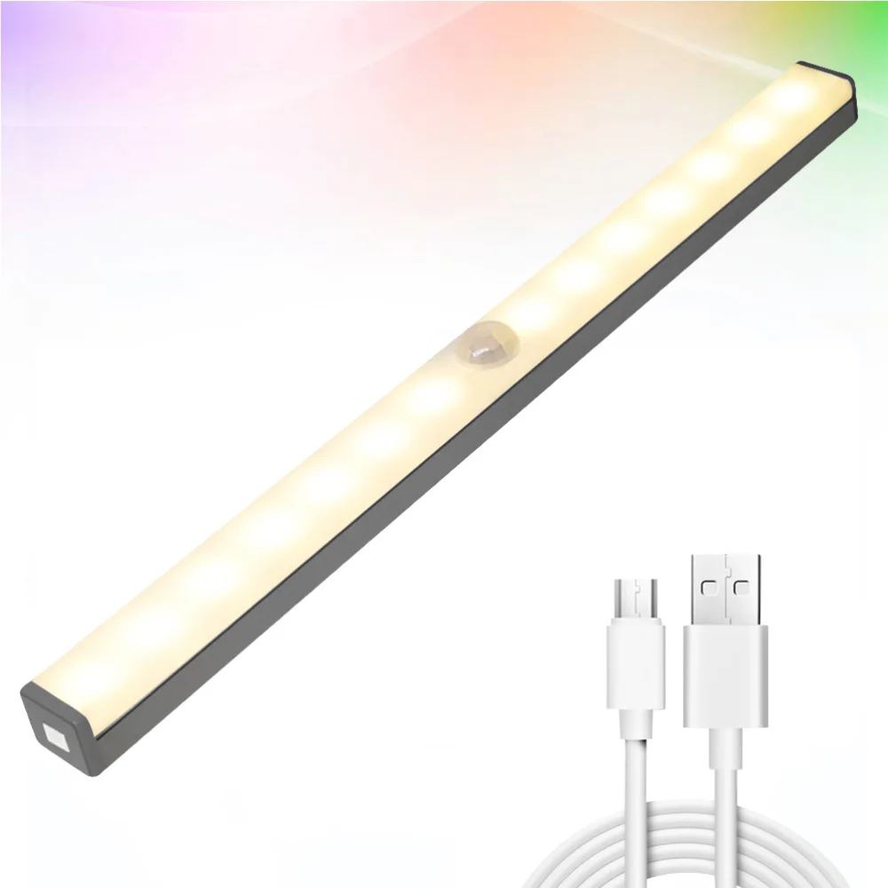 

LED USB Charging Light Human Body Induction Lamp Wardrobe Light Walkway Bathroom Energy Saving Lamp for Home Hotel Supplies (War