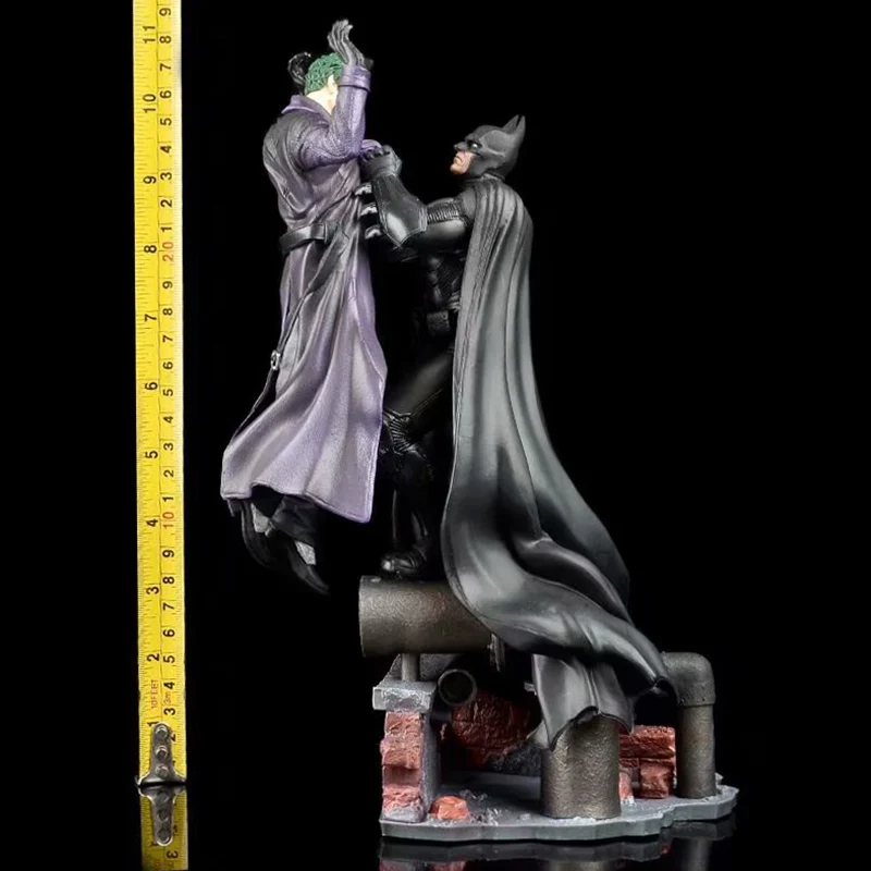 Figura de acción de Bruce Wayne VS Joker, estatua de Arkham Origins, modelo de juguetes de Anime Joker, figura de PVC con Base de 28CM