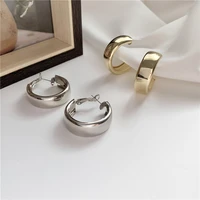 minimalist large circle geometric round big hoop earrings for women girl wedding party jewelry 2021 fashion trendy earing