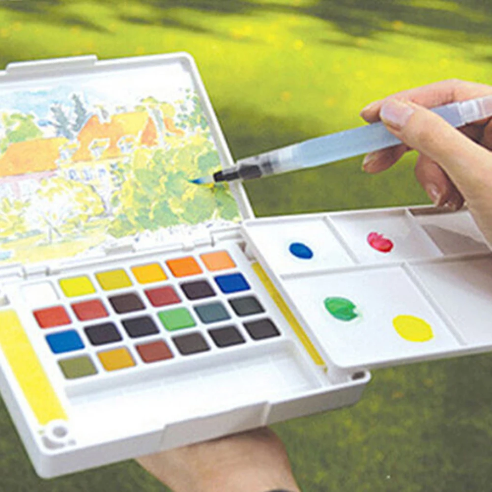 Reusable Soft Watercolor Paint Water Absorbent Brush Calligraphy Beginners Pen | Канцтовары для офиса и дома