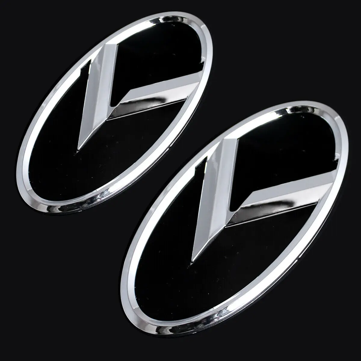 

Silver Black Car Front Hood Trunk Emblem K Logo Badge KIA K5 FORTE RIO OPTIMA