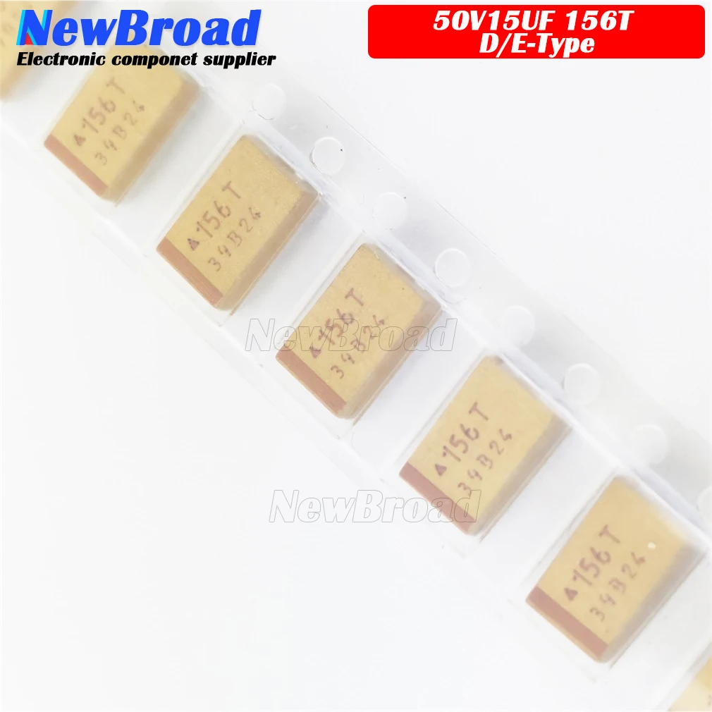 10PCS Polarity Chip Tantalum Capacitor 50V 15UF 156T D-Type E-Type 7343 | Электронные компоненты и принадлежности