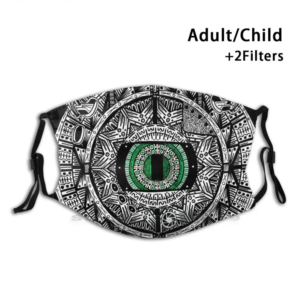 

Rick Print Reusable Pm2.5 Filter DIY Mouth Mask Kids Portal Portal 2 Videogame Videogames Mandala Ink Tattoo